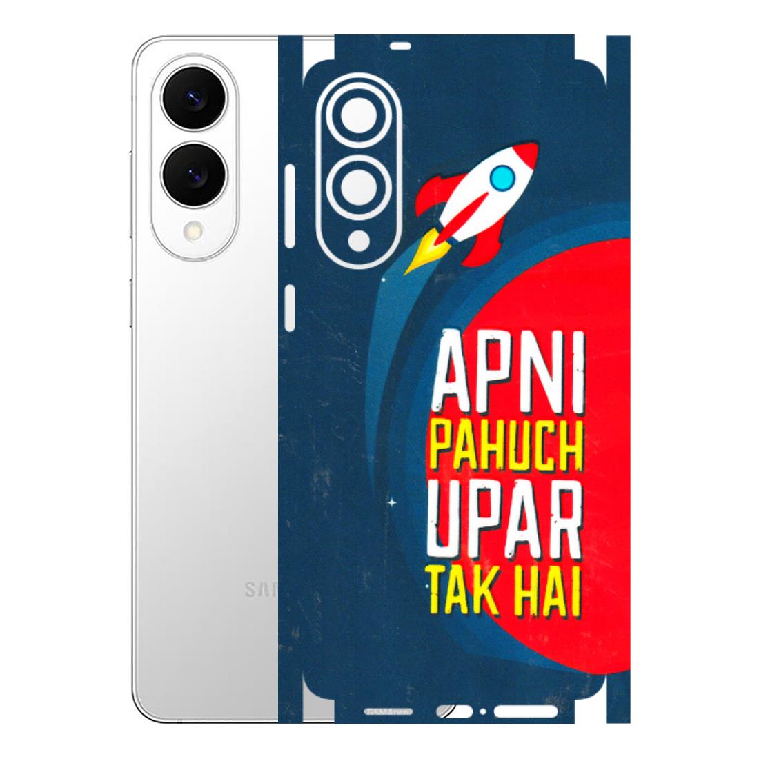 Samsung A/S Series Phone Skins (All Models) - Apni Pahuch Upar Tak Hai - 3D Embossed Finish (L-276) Samsung Galaxy S25 Edge