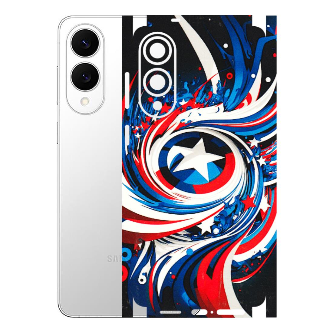 Samsung A/S Series Phone Skins (All Models) - Captain America Logo - 3D Embossed Finish (L-307) Samsung Galaxy S25 Edge