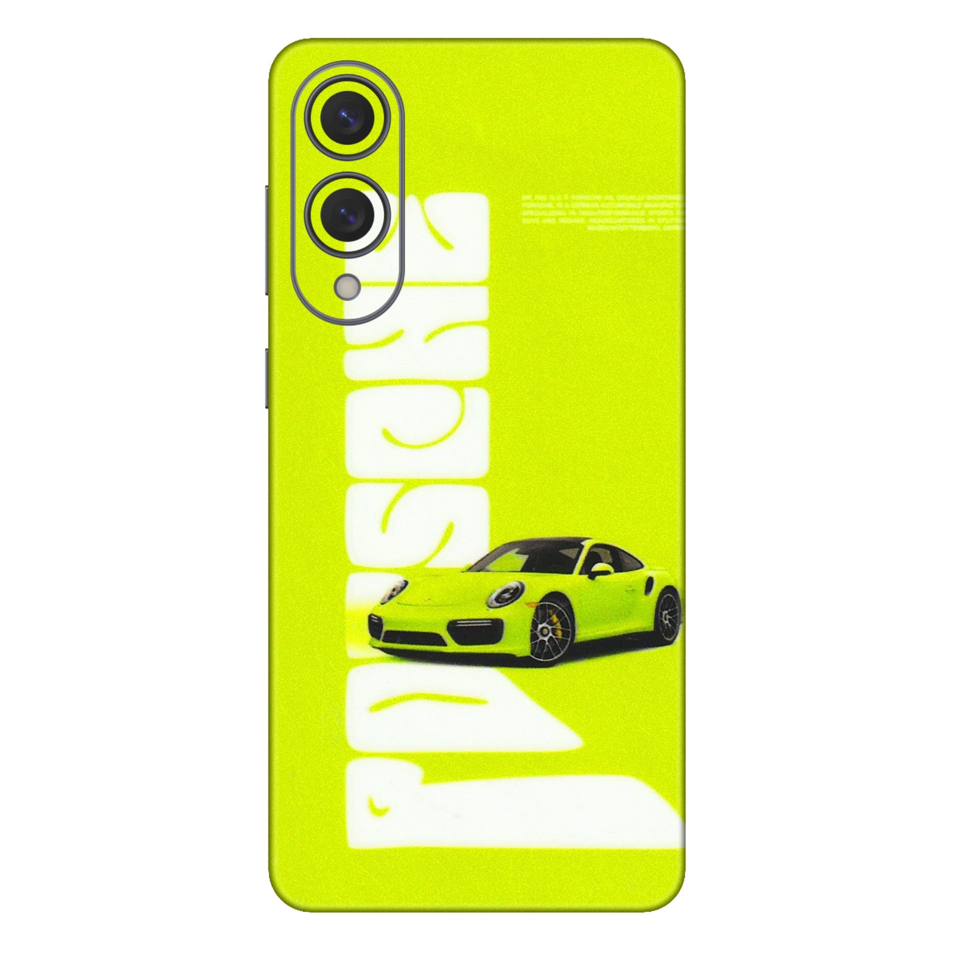 Samsung A/S Series Phone Skins (All Models) - Lime Green Porche - 3D Embossed Finish (L-30) Samsung Galaxy S25 Edge