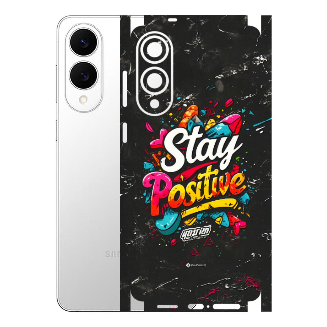 Samsung A/S Series Phone Skins (All Models) - Stay Positive Black - 3D Embossed Finish (L-31) Samsung Galaxy S25 Edge