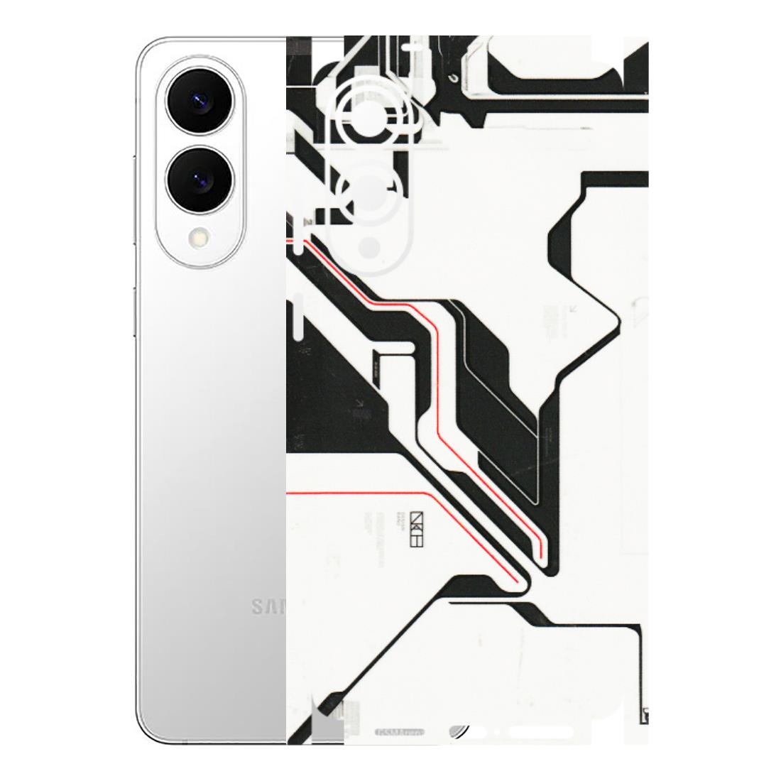 Samsung A/S Series Phone Skins (All Models) - White Techy Logo - 3D Embossed Finish (L-312) Samsung Galaxy S25 Edge