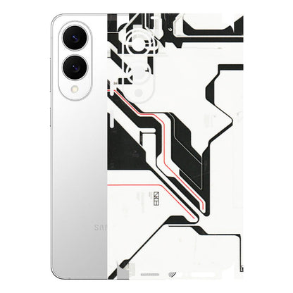 Samsung A/S Series Phone Skins (All Models) - White Techy Logo - 3D Embossed Finish (L-312) Samsung Galaxy S25 Edge