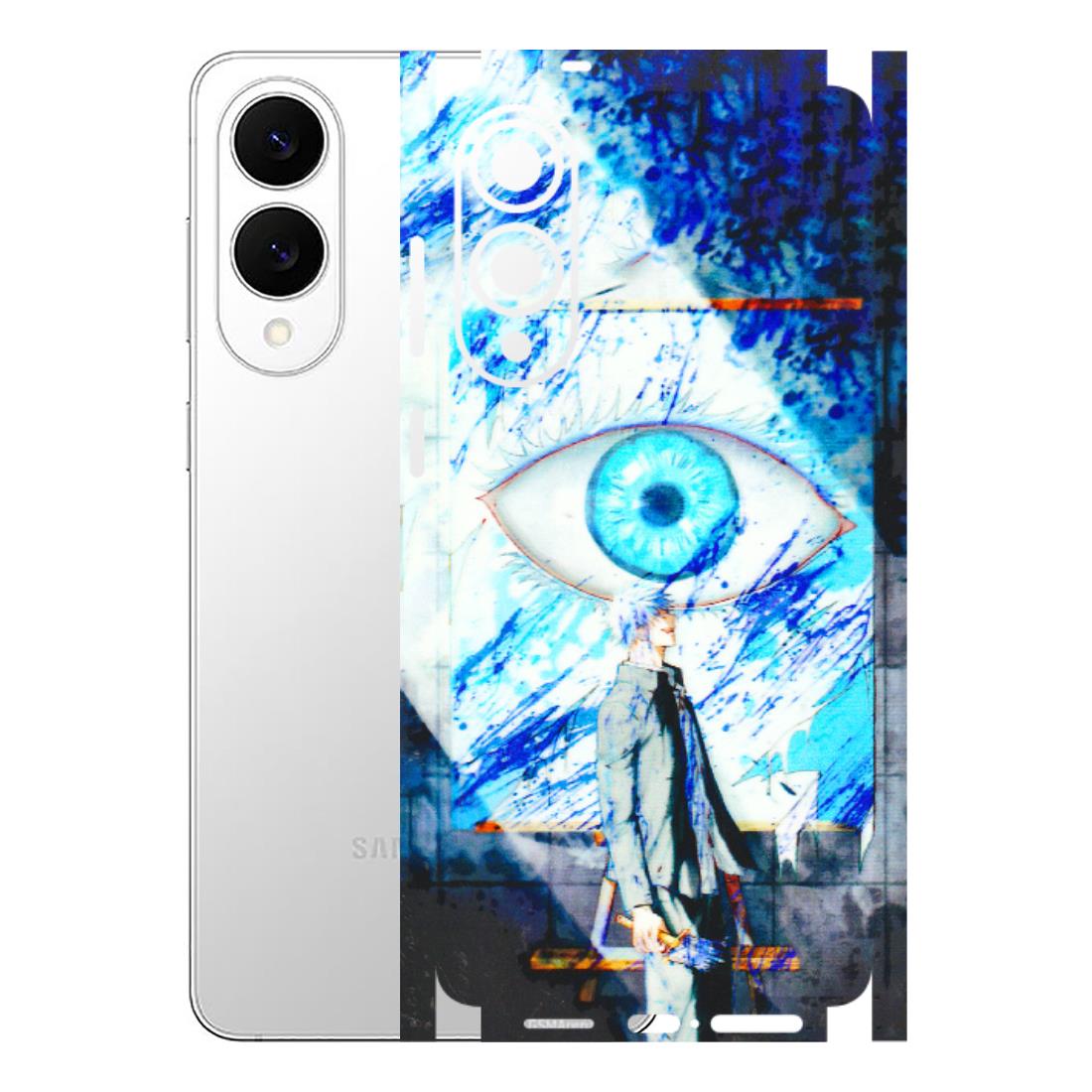 Samsung A/S Series Phone Skins (All Models) - Anime Sea Blue Eye - 3D Embossed Finish (L-318) Samsung Galaxy S25 Edge