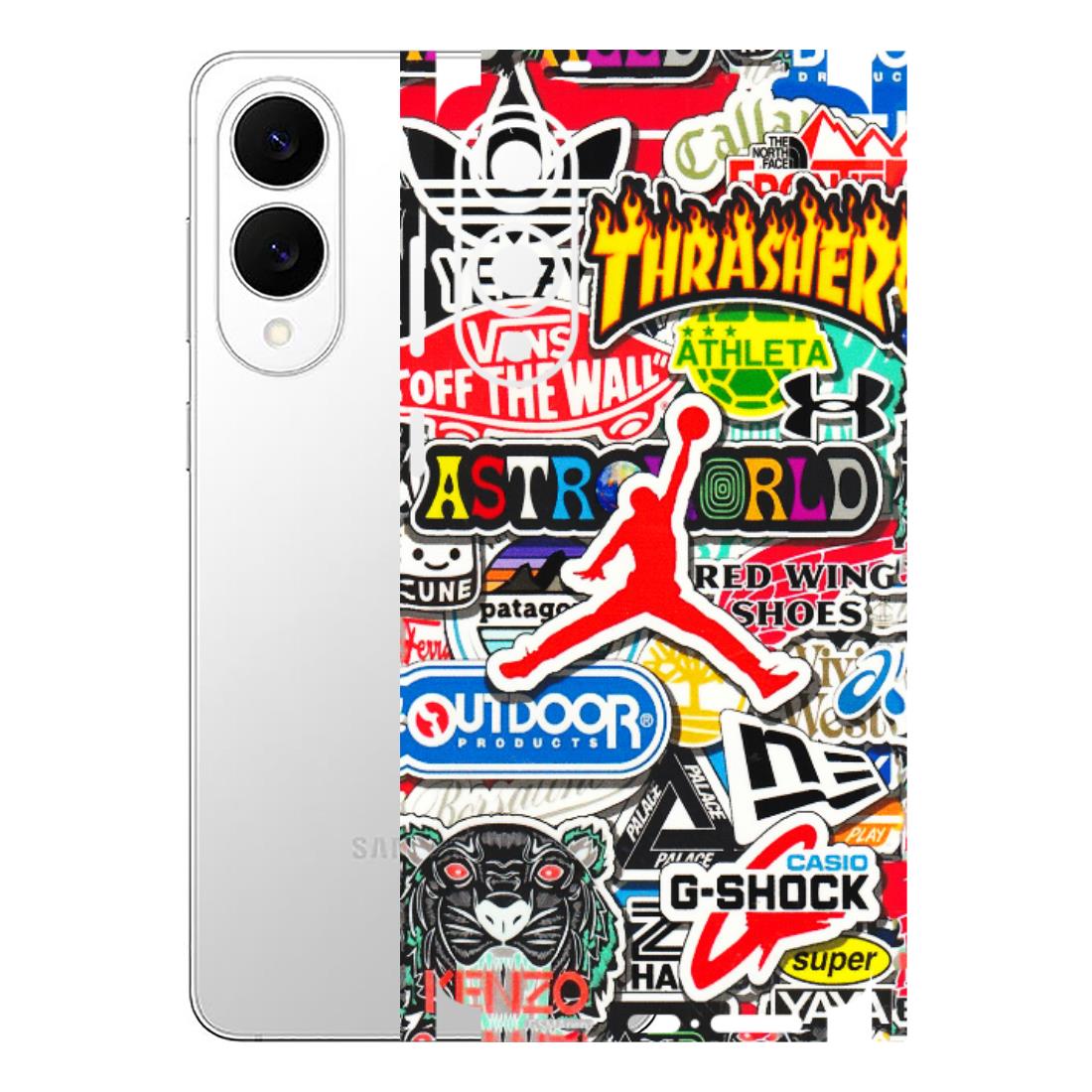 Samsung A/S Series Phone Skins (All Models) - Multi Brands Sticker Graffiti - 3D Embossed Finish (L-37) Samsung Galaxy S25 Edge