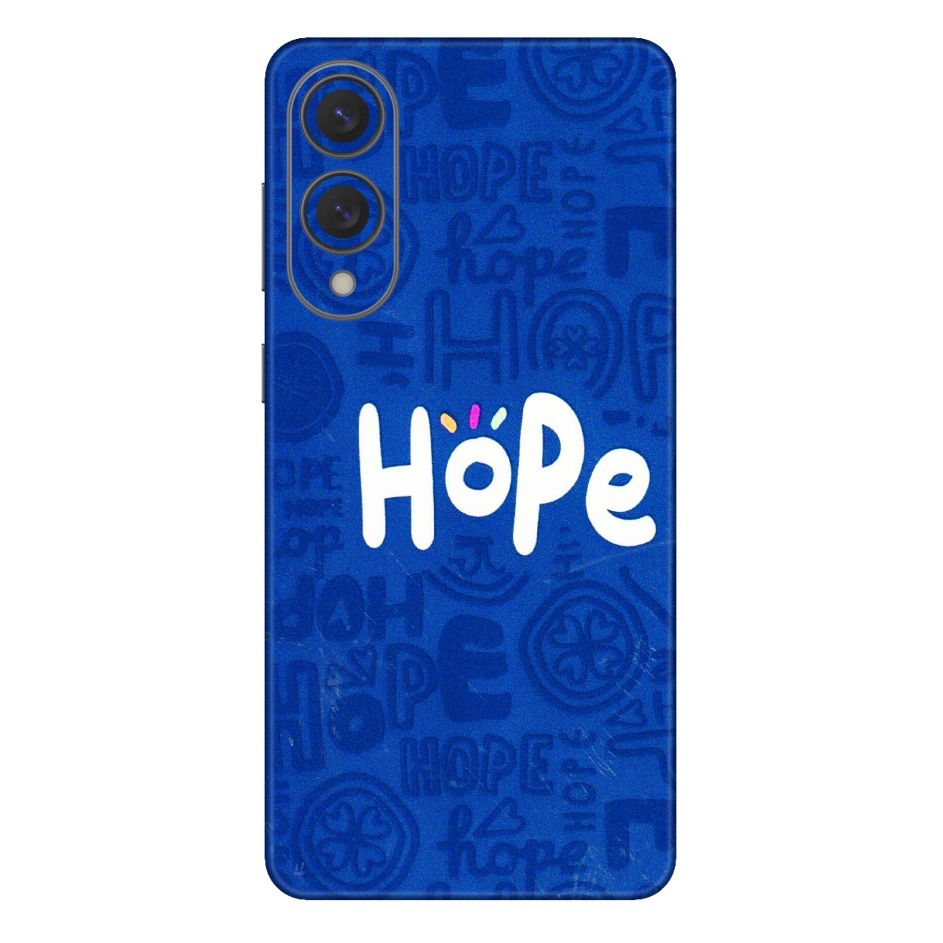 Samsung A/S Series Phone Skins (All Models) - Hope Doodles Blue - 3D Embossed Finish (L-43) Samsung Galaxy S25 Edge