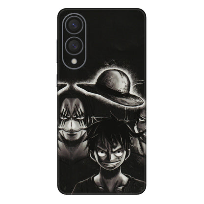 Samsung A/S Series Phone Skins (All Models) - Black Luffy Hat - 3D Embossed Finish (L-57) Samsung Galaxy S25 Edge