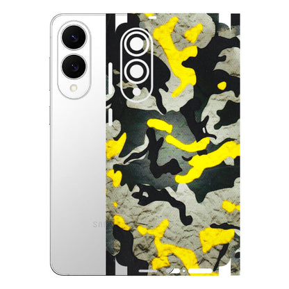 Samsung A/S Series Phone Skins (All Models) - Yellow Camouflage - 3D Embossed Finish (L-61) Samsung Galaxy S25 Edge