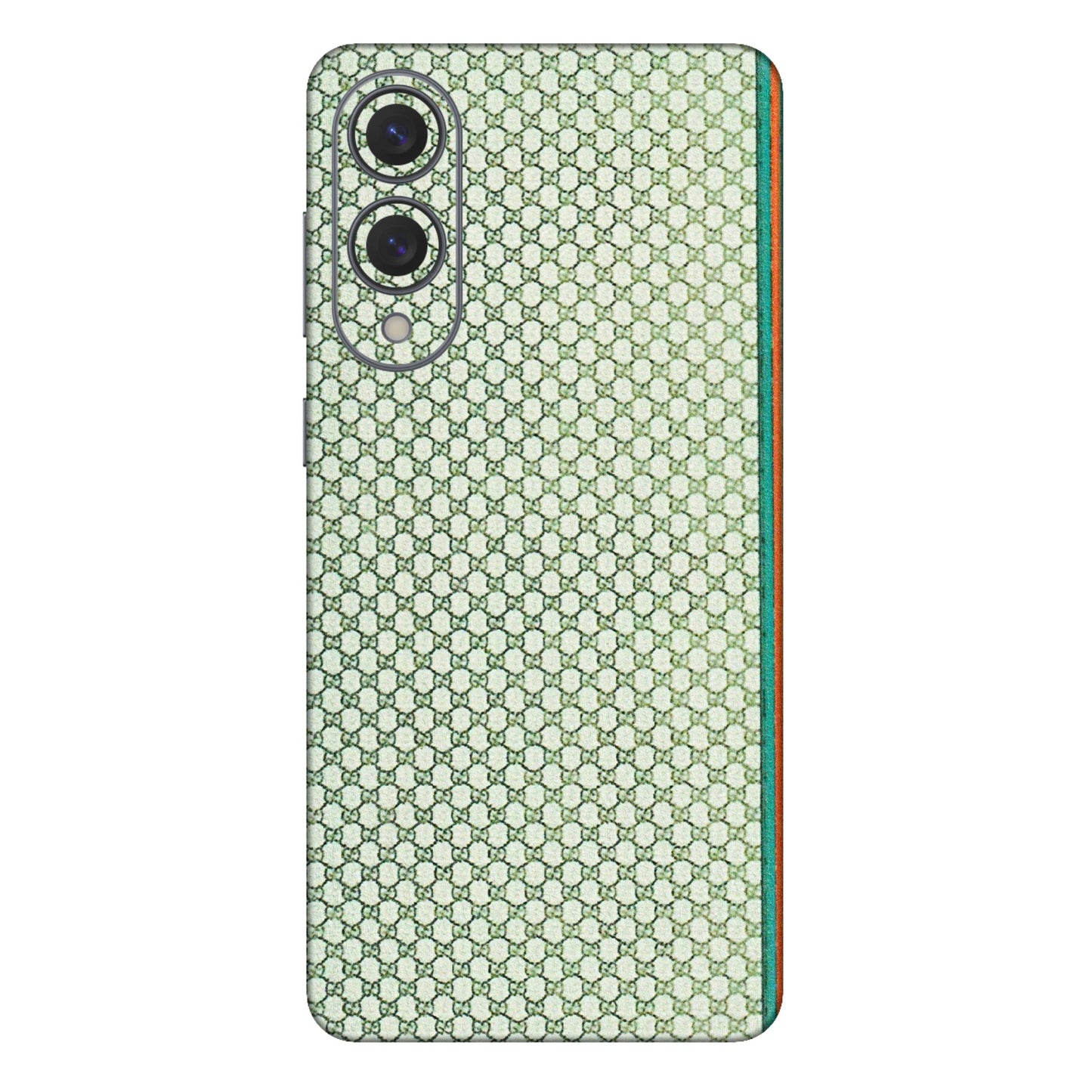 Samsung A/S Series Phone Skins (All Models) - Gucci Fabric Pattern - 3D Embossed Finish (L-73) Samsung Galaxy S25 Edge