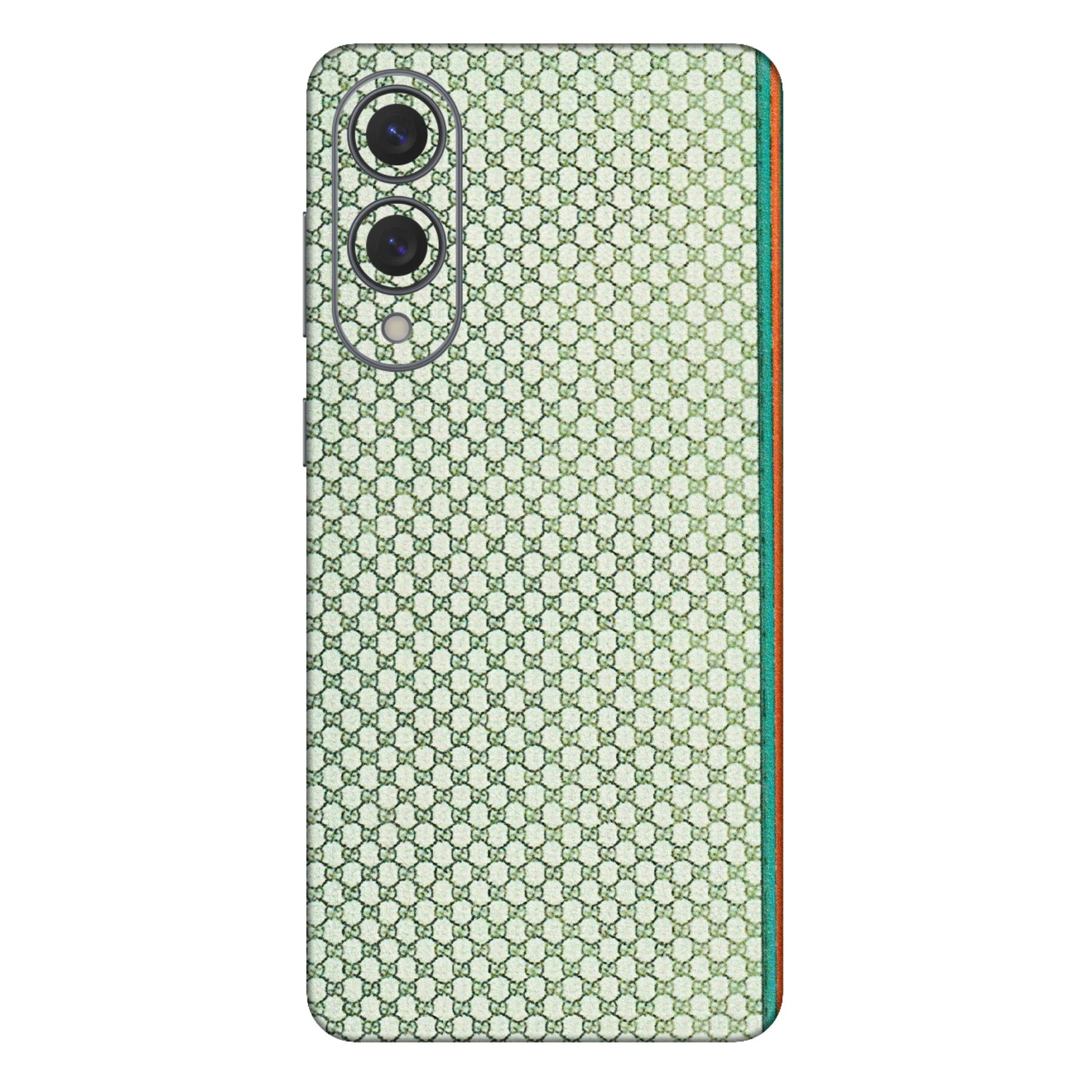 Samsung A/S Series Phone Skins (All Models) - Gucci Fabric Pattern - 3D Embossed Finish (L-73) Samsung Galaxy S25 Edge