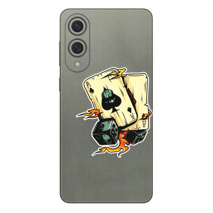 Samsung A/S Series Phone Skins (All Models) - Grey Cards Of Ace - 3D Embossed Finish (L-77) Samsung Galaxy S25 Edge