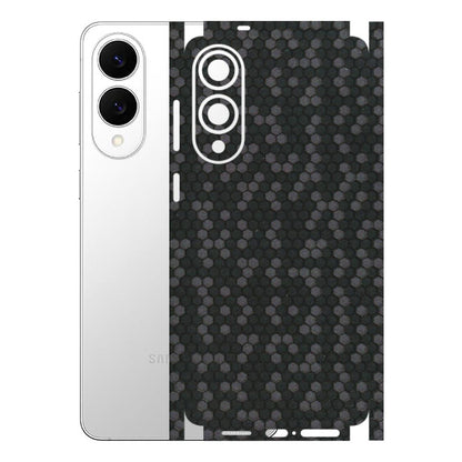 Samsung A/S Series Phone Skins (All Models) - Black Grey Honeycomb Sober - 3D Embossed Finish (L-85) Samsung Galaxy S25 Edge