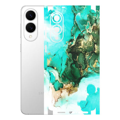 Samsung A/S Series Phone Skins (All Models) - The Blue Gold Marble - Matte Finish (M-124) Samsung Galaxy S25 Edge