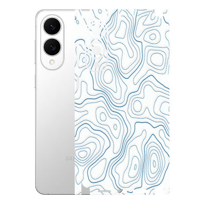 Samsung A/S Series Phone Skins (All Models) - Blue And White Swirls - Matte Finish (M-139) Samsung Galaxy S25 Edge