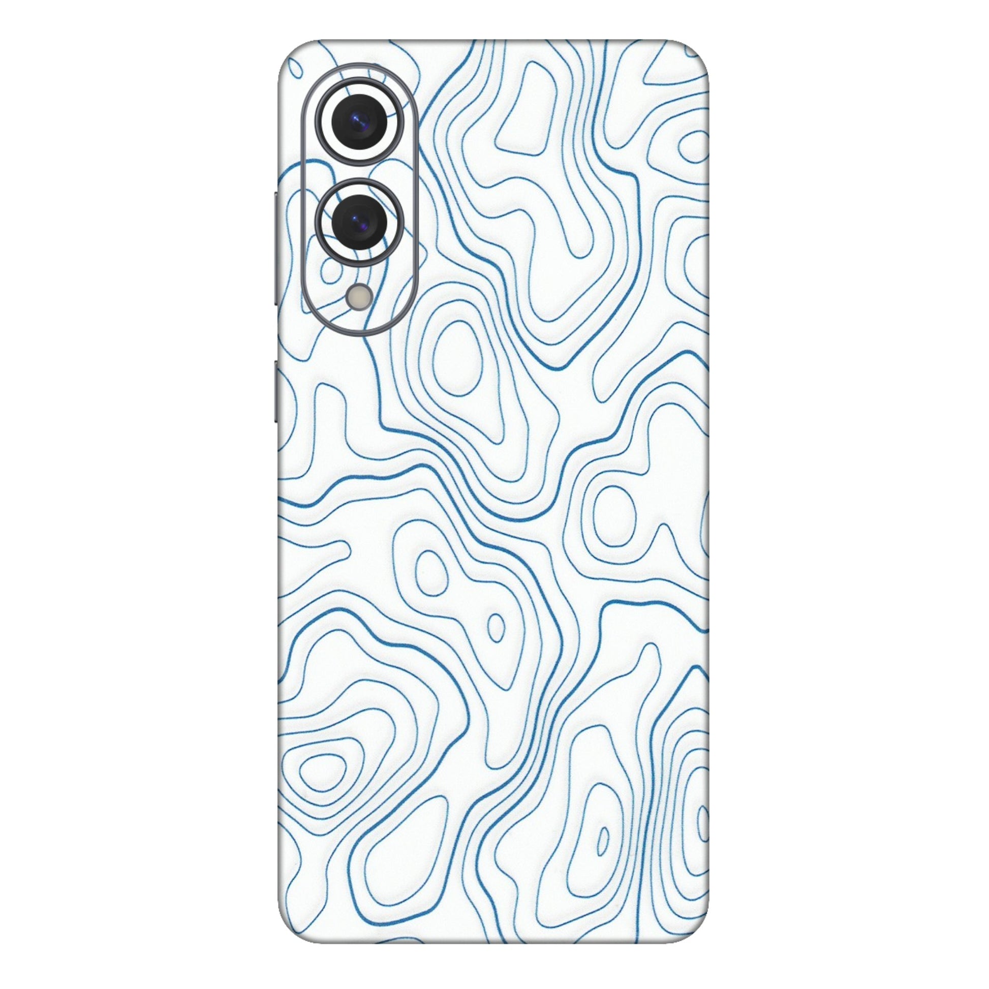 Samsung A/S Series Phone Skins (All Models) - Blue And White Swirls - Matte Finish (M-139) Samsung Galaxy S25 Edge