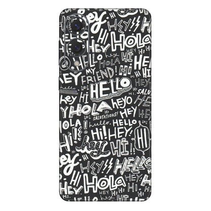 Samsung A/S Series Phone Skins (All Models) - Hi Hello Doodles - Matte Finish (M-25) Samsung Galaxy S25 Edge