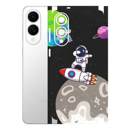 Samsung A/S Series Phone Skins (All Models) - Astronaut Vibing Toon Running - Matte Finish (M-39) Samsung Galaxy S25 Edge