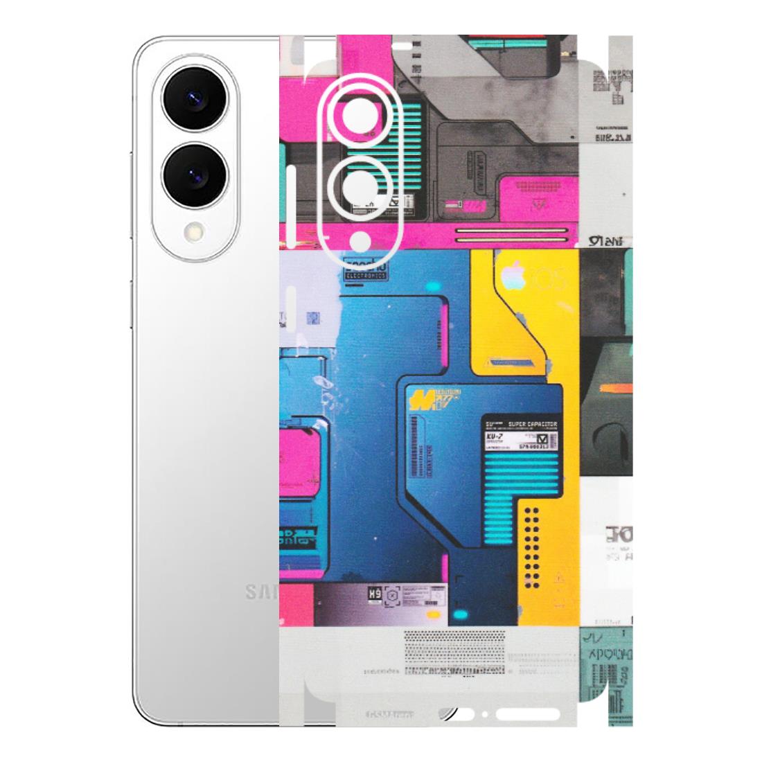 Samsung A/S Series Phone Skins (All Models) - Colourfull Motherboard Internals - Matte Finish (M-55) Samsung Galaxy S25 Edge