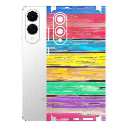 Samsung A/S Series Phone Skins (All Models) - Multi Colour Wooden Wall - Matte Finish (M-96) Samsung Galaxy S25 Edge