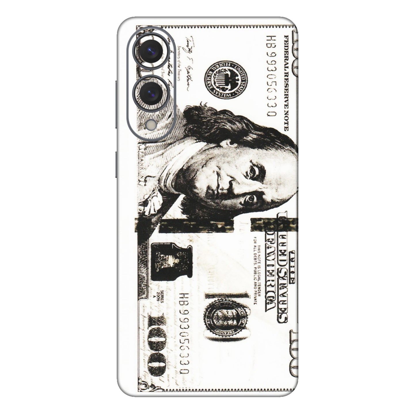 Samsung A/S Series Phone Skins (All Models) - 100 Dollar Currency - Transparent Finish (T-01) Samsung Galaxy S25 Edge