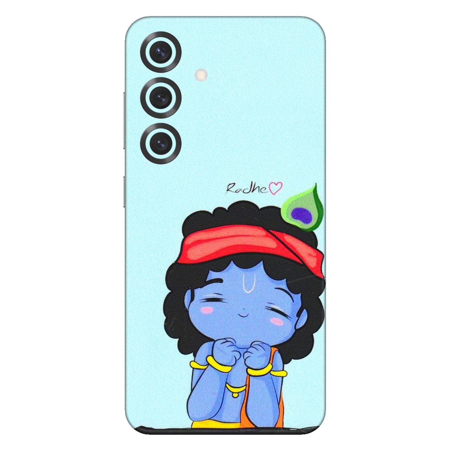 Samsung A/S Series Phone Skins (All Models) - Radhe Radhe Cute Toon - 3D Embossed Finish (L-05) Samsung Galaxy S25 Plus