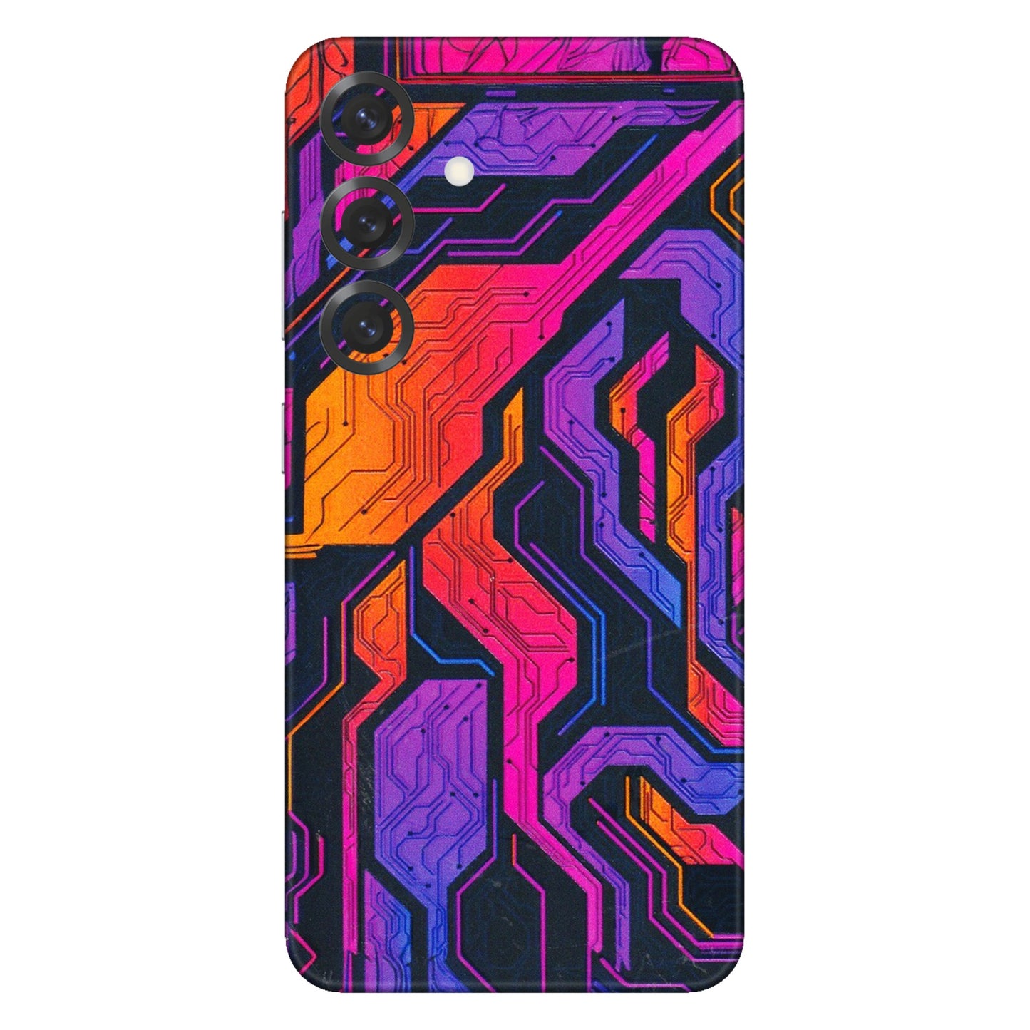 Samsung A/S Series Phone Skins (All Models) - Tech Circuits Futuristic - 3D Embossed Finish (L-07) Samsung Galaxy S25 Plus