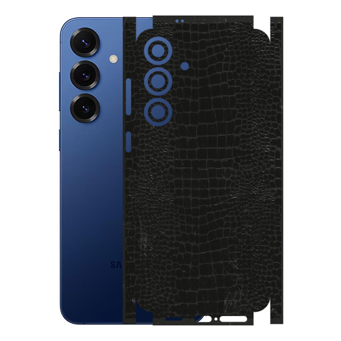 Samsung A/S Series Phone Skins (All Models) - Snake Leather Black - 3D Embossed Finish (L-107) Samsung Galaxy S25 Plus