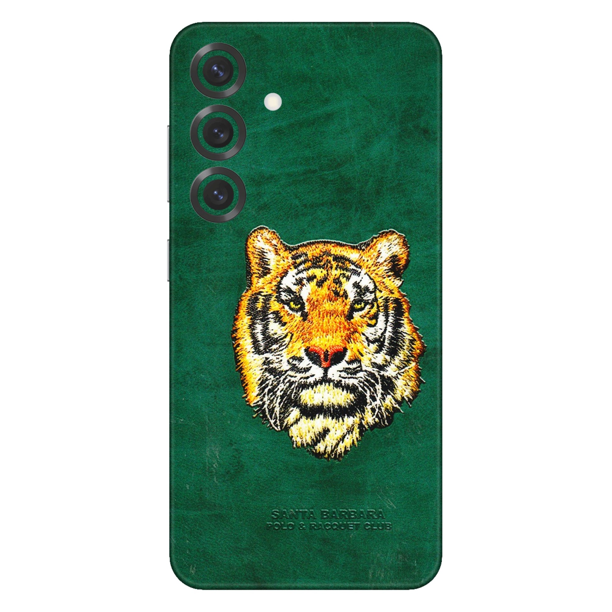 Samsung A/S Series Phone Skins (All Models) - Leather Feel Tiger - 3D Embossed Finish (L-111) Samsung Galaxy S25 Plus