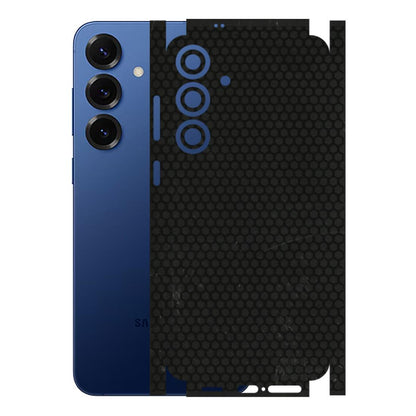 Samsung A/S Series Phone Skins (All Models) - Black honeycomb - 3D Embossed Finish (L-114) Samsung Galaxy S25 Plus