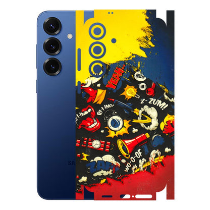 Samsung A/S Series Phone Skins (All Models) - Pacific Doodle Art - 3D Embossed Finish (L-120) Samsung Galaxy S25 Plus