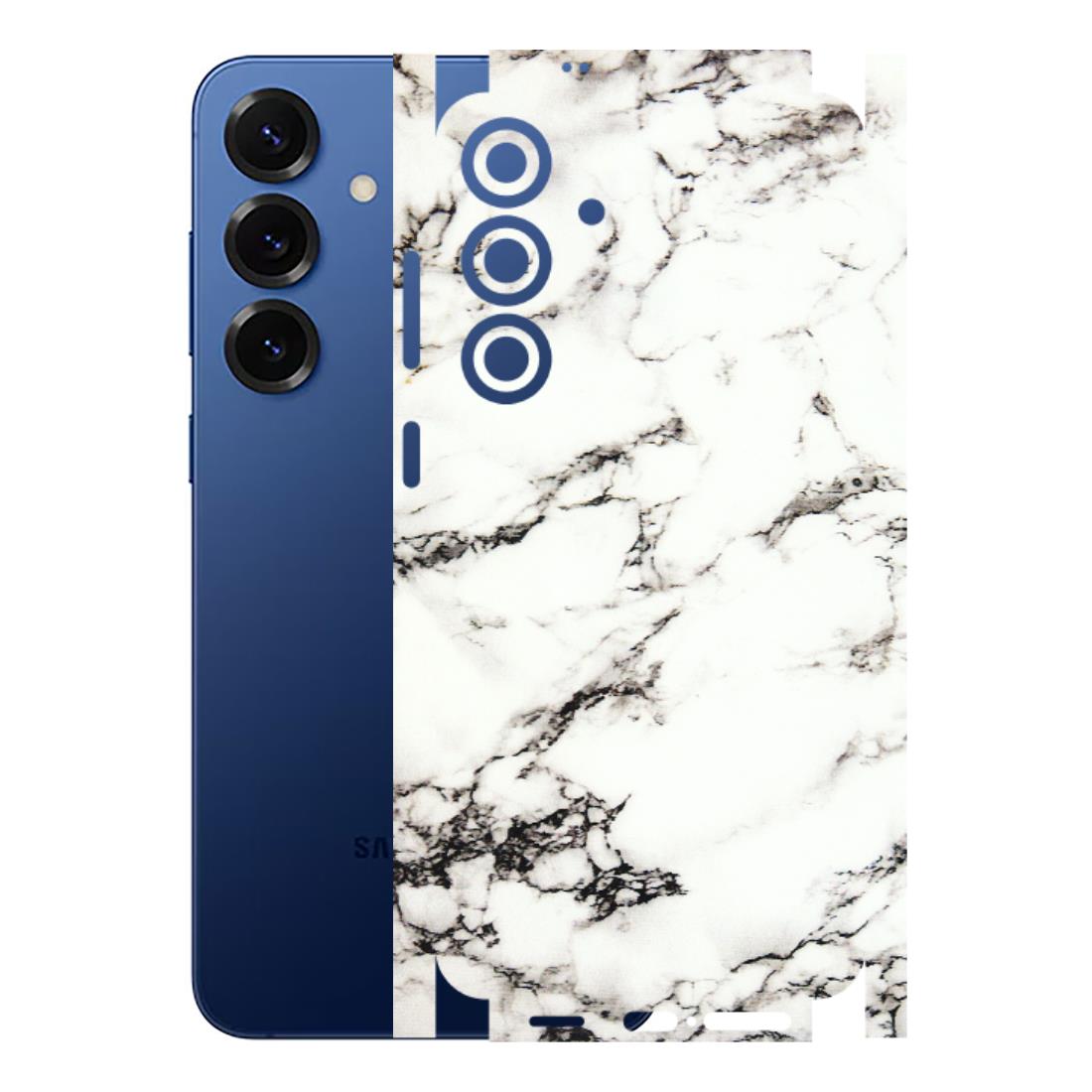 Samsung A/S Series Phone Skins (All Models) - Black and White Marble Texture - 3D Embossed Finish (L-124) Samsung Galaxy S25 Plus