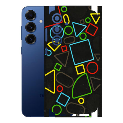 Samsung A/S Series Phone Skins (All Models) - Black Shapes - 3D Embossed Finish (L-131) Samsung Galaxy S25 Plus