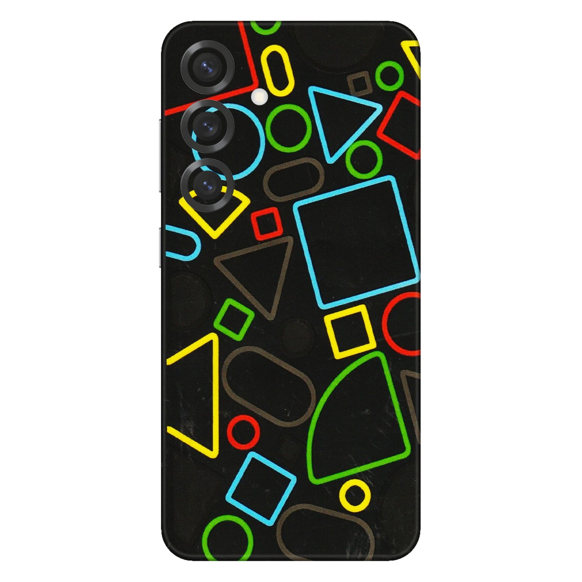 Samsung A/S Series Phone Skins (All Models) - Black Shapes - 3D Embossed Finish (L-131) Samsung Galaxy S25 Plus