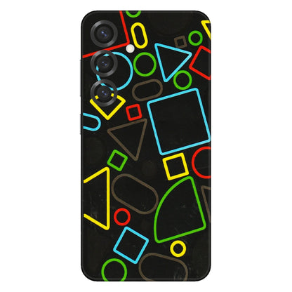 Samsung A/S Series Phone Skins (All Models) - Black Shapes - 3D Embossed Finish (L-131) Samsung Galaxy S25 Plus