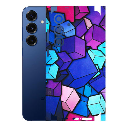 Samsung A/S Series Phone Skins (All Models) - Cube Doodle - 3D Embossed Finish (L-141) Samsung Galaxy S25 Plus
