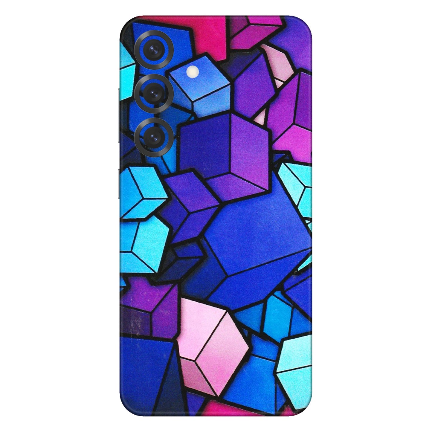 Samsung A/S Series Phone Skins (All Models) - Cube Doodle - 3D Embossed Finish (L-141) Samsung Galaxy S25 Plus
