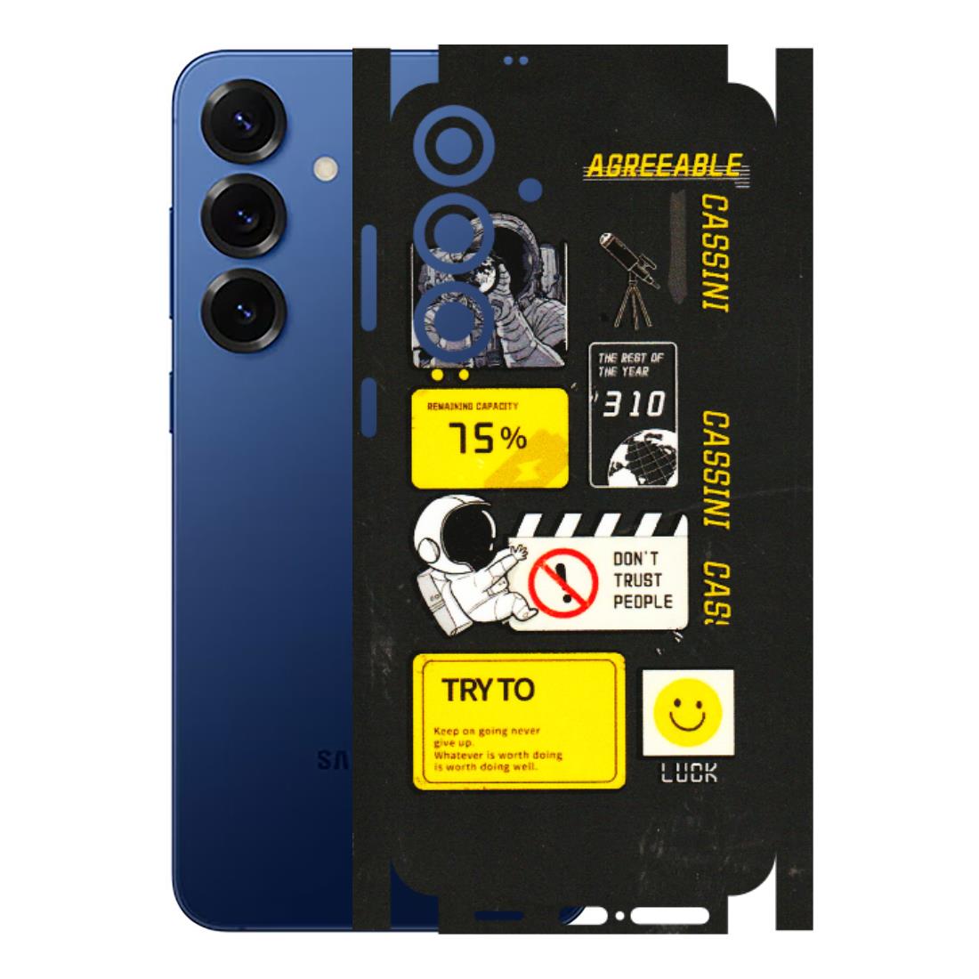 Samsung A/S Series Phone Skins (All Models) - Black Cassini - 3D Embossed Finish (L-161) Samsung Galaxy S25 Plus