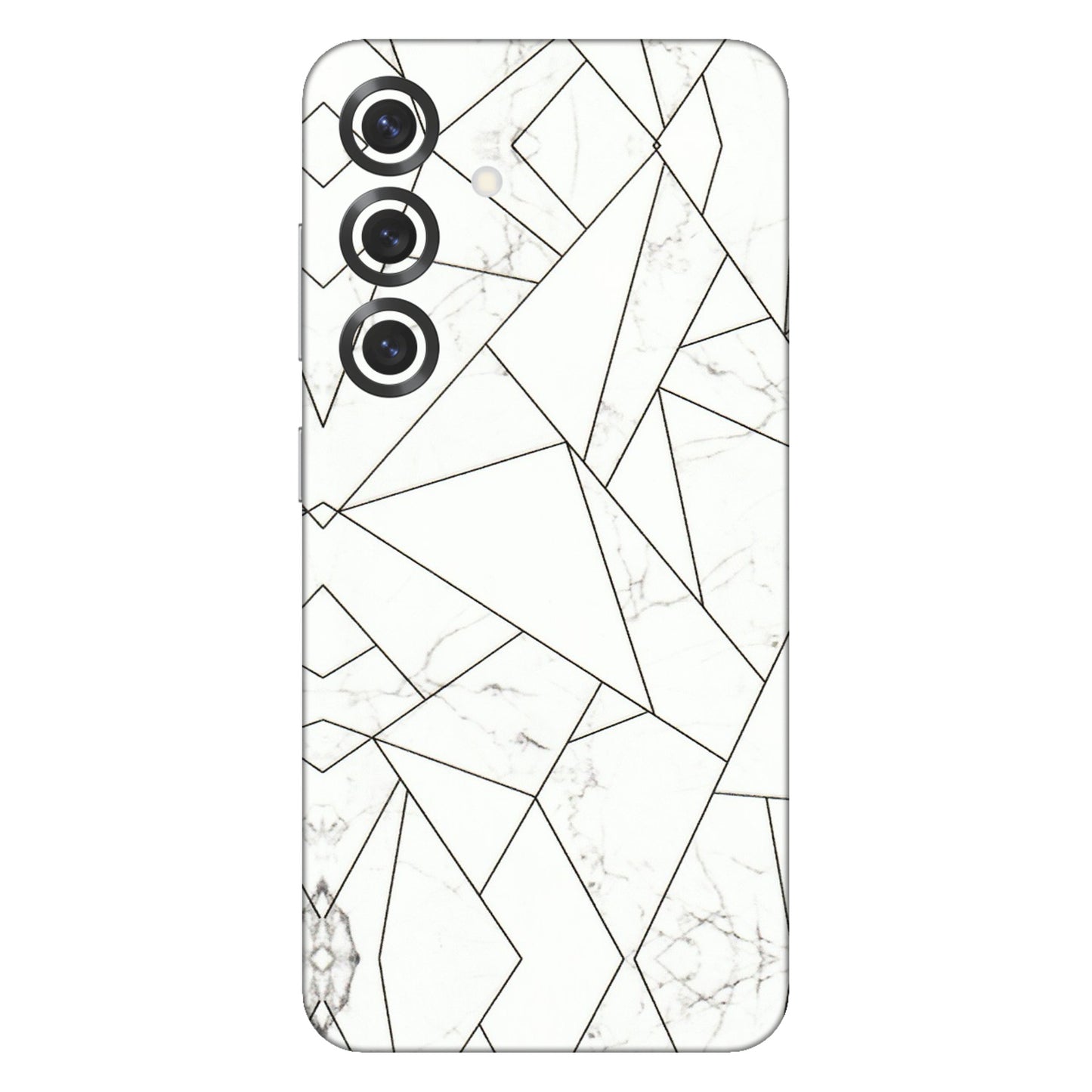 Samsung A/S Series Phone Skins (All Models) - Luxury White Marble Effect - 3D Embossed Finish (L-168) Samsung Galaxy S25 Plus