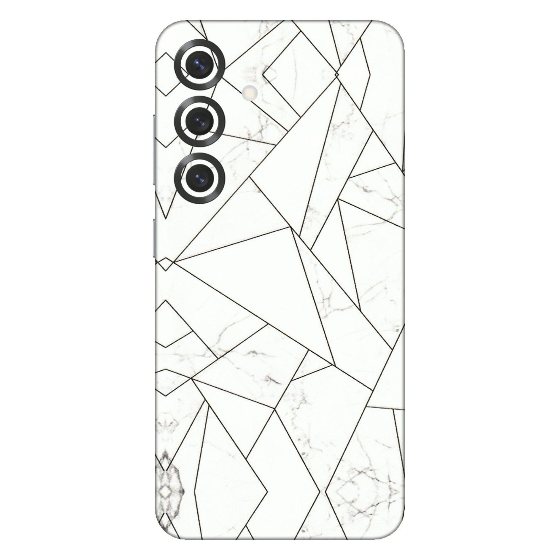 Samsung A/S Series Phone Skins (All Models) - Luxury White Marble Effect - 3D Embossed Finish (L-168) Samsung Galaxy S25 Plus