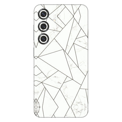 Samsung A/S Series Phone Skins (All Models) - Luxury White Marble Effect - 3D Embossed Finish (L-168) Samsung Galaxy S25 Plus