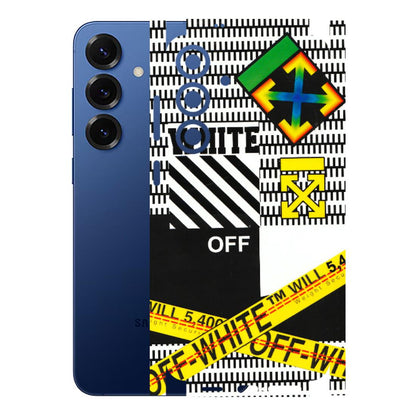 Samsung A/S Series Phone Skins (All Models) - White Off Abstract - 3D Embossed Finish (L-172) Samsung Galaxy S25 Plus