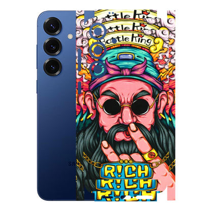 Samsung A/S Series Phone Skins (All Models) - Battle King Dude Face - 3D Embossed Finish (L-178) Samsung Galaxy S25 Plus