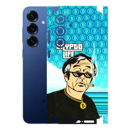 Samsung A/S Series Phone Skins (All Models) - Crypto Thug Life - 3D Embossed Finish (L-179) Samsung Galaxy S25 Plus