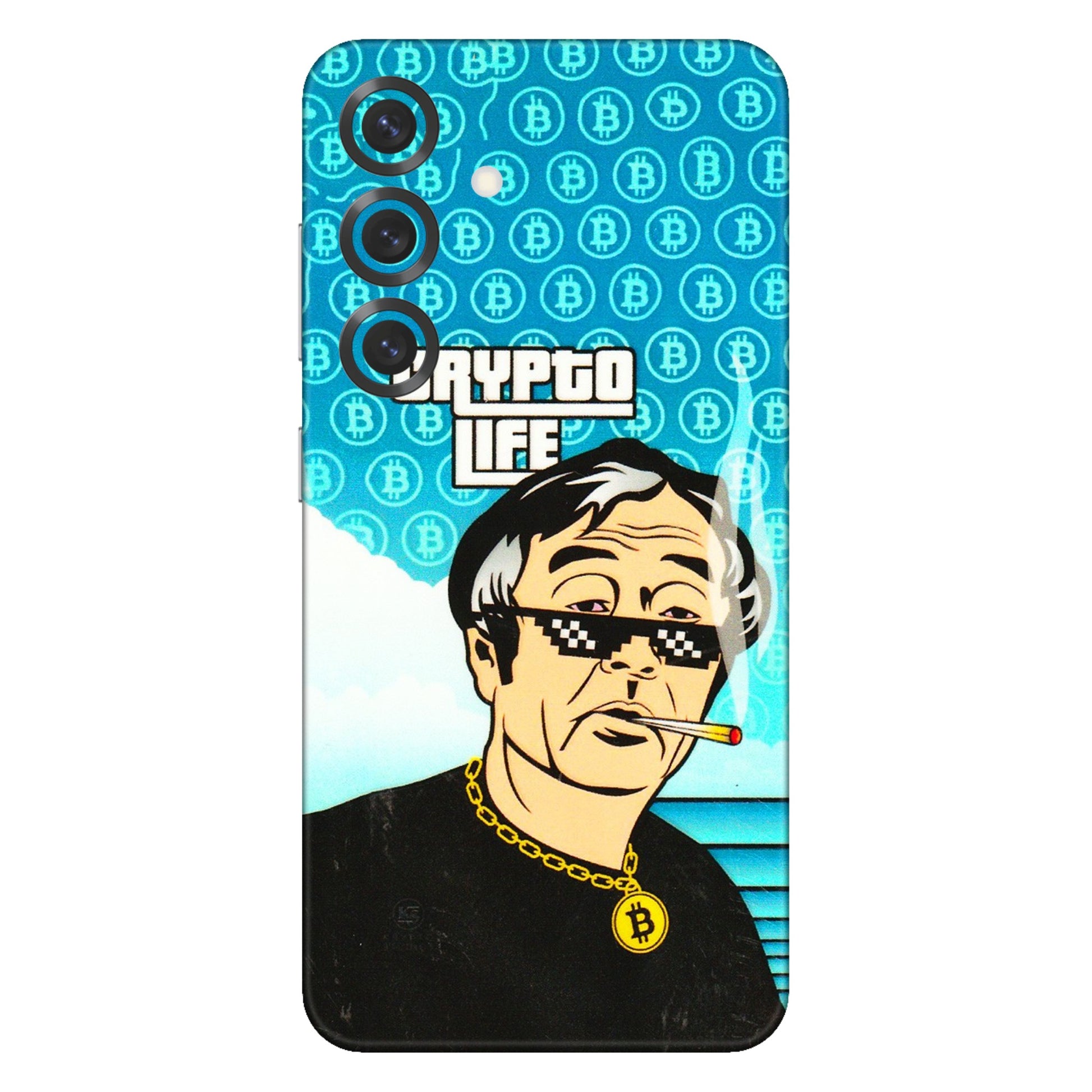 Samsung A/S Series Phone Skins (All Models) - Crypto Thug Life - 3D Embossed Finish (L-179) Samsung Galaxy S25 Plus