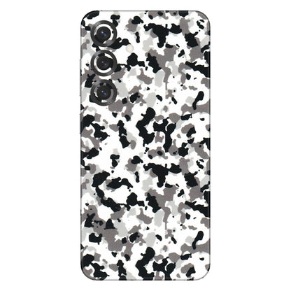 Samsung A/S Series Phone Skins (All Models) - White Black Camouflage - 3D Embossed Finish (L-18) Samsung Galaxy S25 Plus
