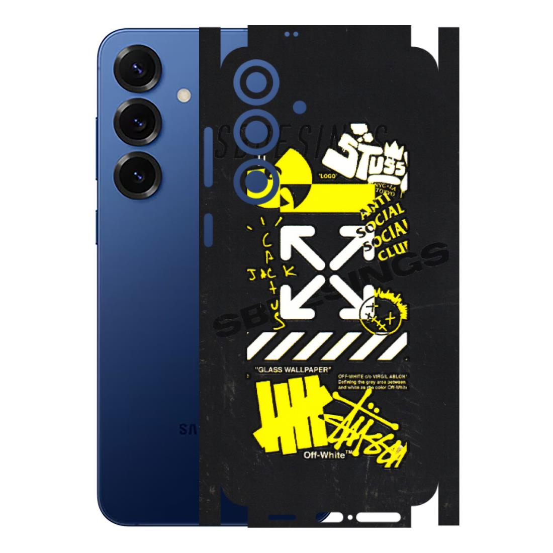 Samsung A/S Series Phone Skins (All Models) - Anti Social Graffiti - 3D Embossed Finish (L-198) Samsung Galaxy S25 Plus