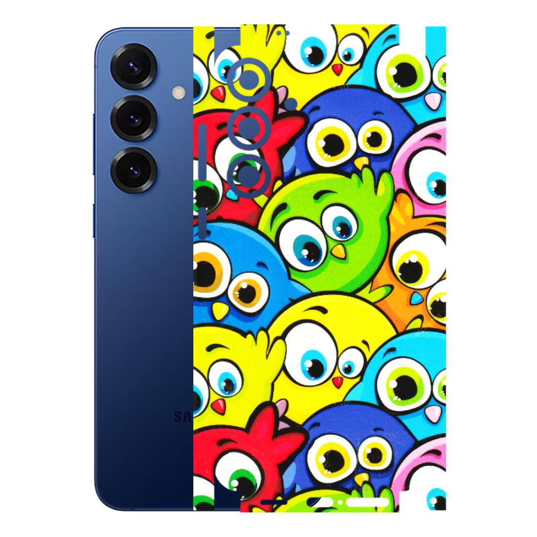 Samsung A/S Series Phone Skins (All Models) - Cute Fluffy Birds - 3D Embossed Finish (L-213) Samsung Galaxy S25 Plus