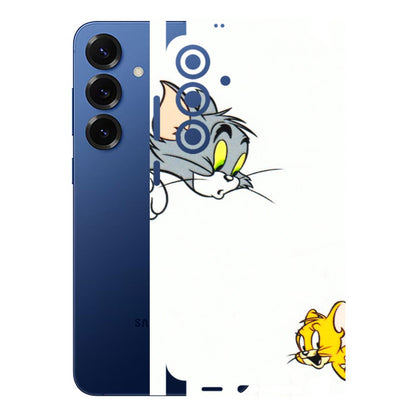 Samsung A/S Series Phone Skins (All Models) - Cute Tom And Jerry - 3D Embossed Finish (L-220) Samsung Galaxy S25 Plus