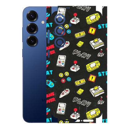 Samsung A/S Series Phone Skins (All Models) - Gaming Doodles - 3D Embossed Finish (L-224) Samsung Galaxy S25 Plus