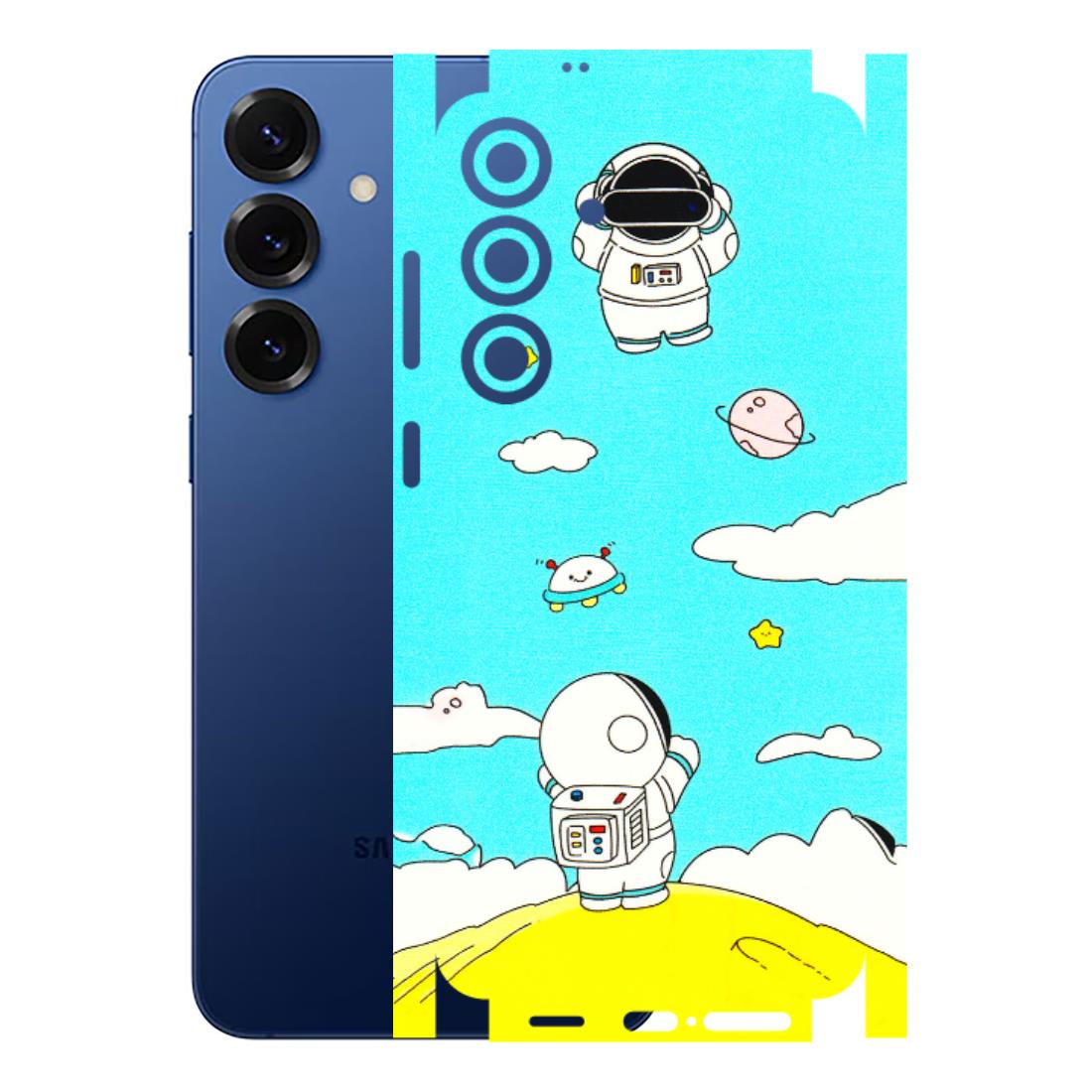 Samsung A/S Series Phone Skins (All Models) - Blue Skies Astro Float - 3D Embossed Finish (L-230) Samsung Galaxy S25 Plus