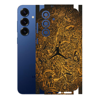 Samsung A/S Series Phone Skins (All Models) - Premium Gold Basketball Player - 3D Embossed Finish (L-236) Samsung Galaxy S25 Plus